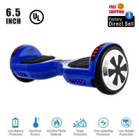Hoverboard UL2272 Certified 6.5" Smart Self Balancing with Bluetooth Speaker and LED Lights (Blue)   